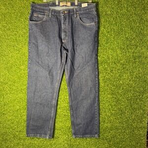 Wrangler Authentics Jeans Mens 38x29‎ Blue Denim Pants Classic Fit Casual